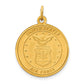 14k Yellow Gold US Air Force Saint Christopher Medal Pendant