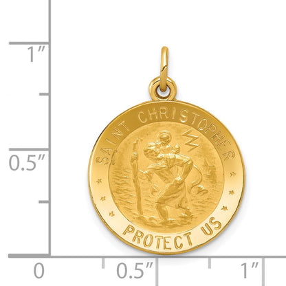14k Yellow Gold US Air Force Saint Christopher Medal Pendant