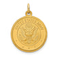 14k Yellow Gold US Army Saint Christopher Medal Pendant