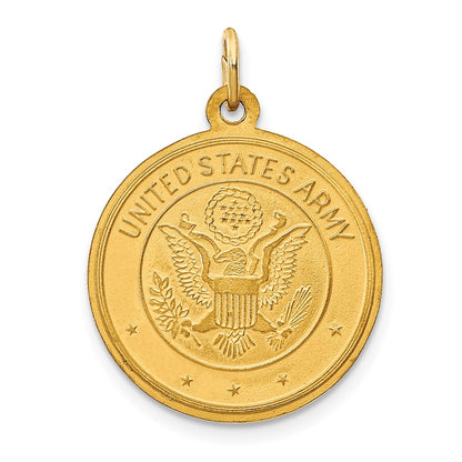 14k Yellow Gold US Army Saint Christopher Medal Pendant