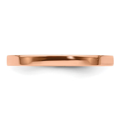 Solid 14K Yellow Gold Rose Gold 2mm Light Weight Flat Men's/Women's Wedding Band Ring Size 4.5