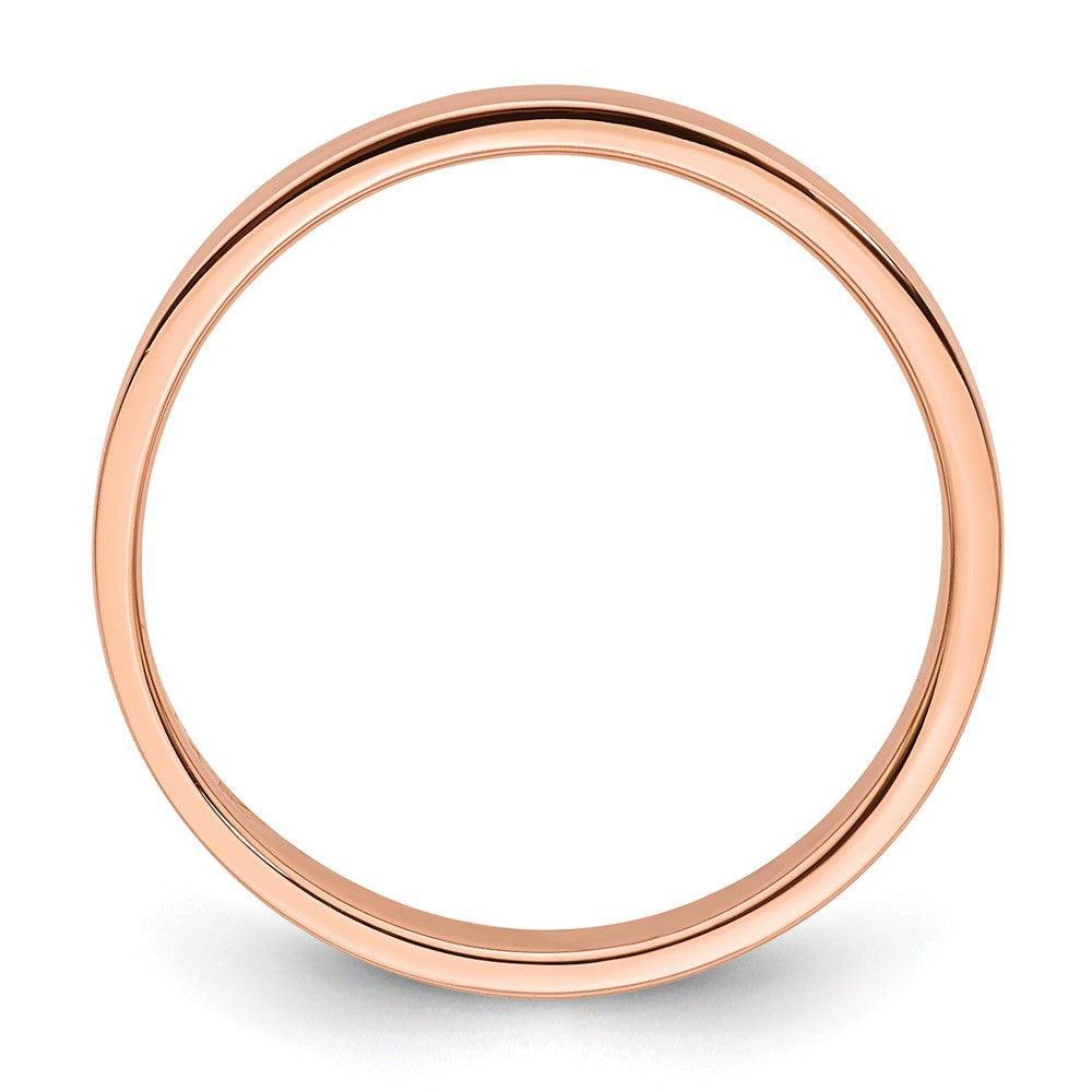 Solid 14K Yellow Gold Rose Gold 3mm Light Weight Flat Men's/Women's Wedding Band Ring Size 7.5