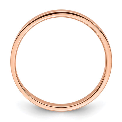 Solid 14K Yellow Gold Rose Gold 3mm Light Weight Flat Men's/Women's Wedding Band Ring Size 7.5