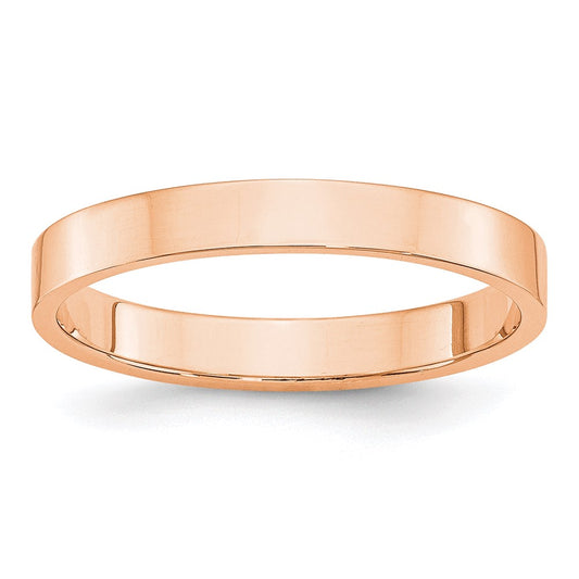 Solid 18K Yellow Gold Rose Gold 3mm Light Weight Flat Men's/Women's Wedding Band Ring Size 8.5