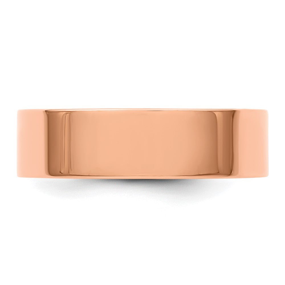 Solid 14K Yellow Gold Rose Gold 6mm Light Weight Flat Men's/Women's Wedding Band Ring Size 13