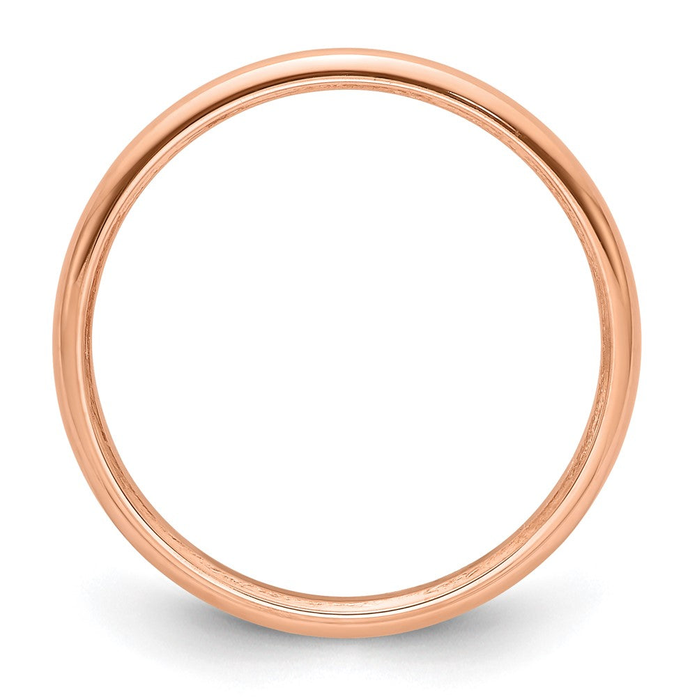 Solid 14K Yellow Gold Rose Gold 2mm Half Round Men's/Women's Wedding Band Ring Size 10.5