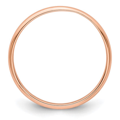 Solid 14K Yellow Gold Rose Gold 2mm Light Weight Half Round Men's/Women's Wedding Band Ring Size 4