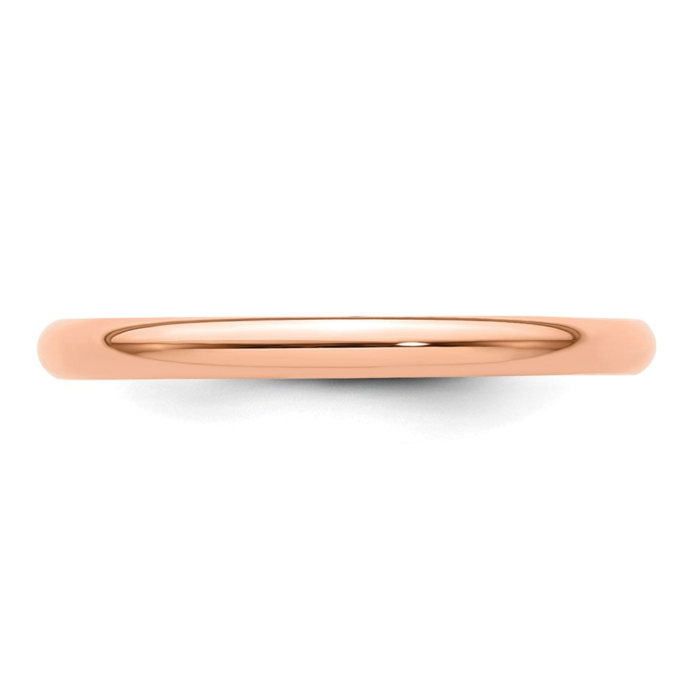 Solid 14K Yellow Gold Rose Gold 2mm Light Weight Half Round Men's/Women's Wedding Band Ring Size 4