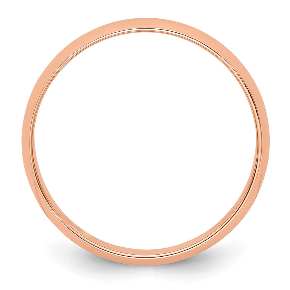 Solid 14K Yellow Gold Rose Gold 4mm Light Weight Half Round Men's/Women's Wedding Band Ring Size 4