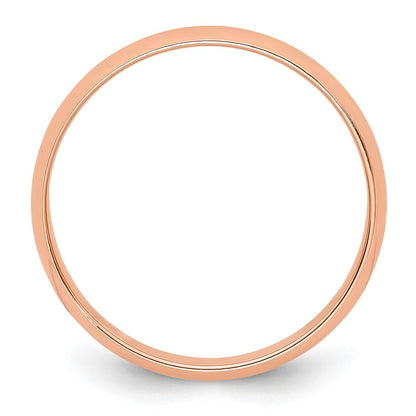 Solid 14K Yellow Gold Rose Gold 4mm Light Weight Half Round Men's/Women's Wedding Band Ring Size 4