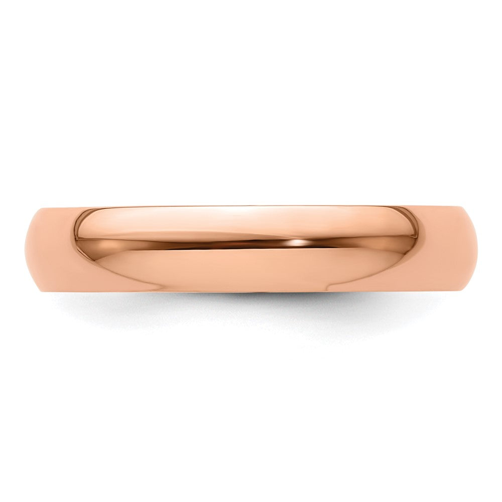 Solid 14K Yellow Gold Rose Gold 4mm Light Weight Half Round Men's/Women's Wedding Band Ring Size 4