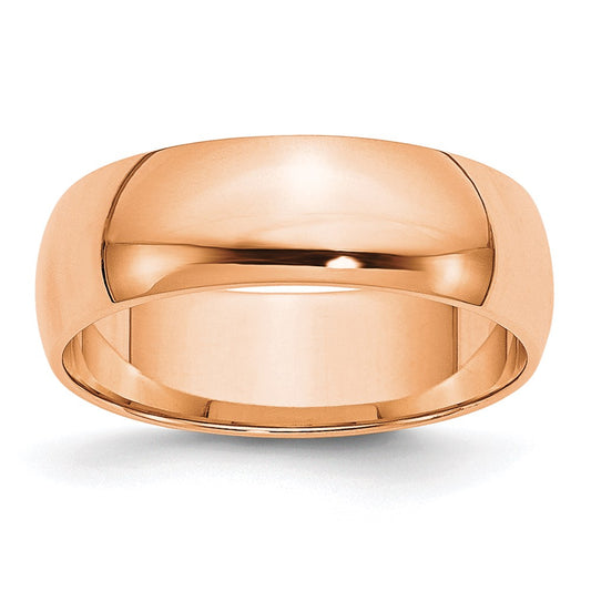 Solid 18K Yellow Gold Rose Gold 6mm Light Weight Half Round Men's/Women's Wedding Band Ring Size 4