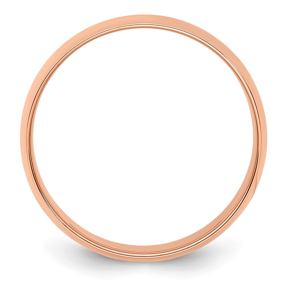 Solid 14K Yellow Gold Rose Gold 8mm Light Weight Half Round Men's/Women's Wedding Band Ring Size 4