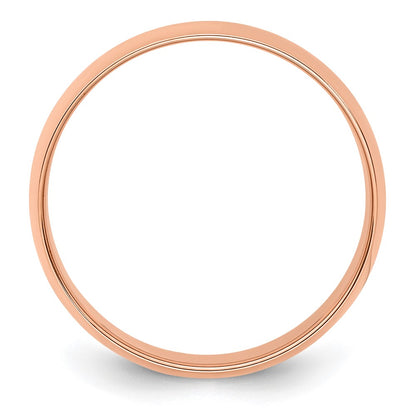 Solid 14K Yellow Gold Rose Gold 8mm Light Weight Half Round Men's/Women's Wedding Band Ring Size 4