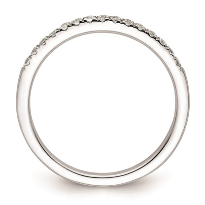 0.18ct. CZ Solid Real 14k White Gold Wedding Wedding Band Ring