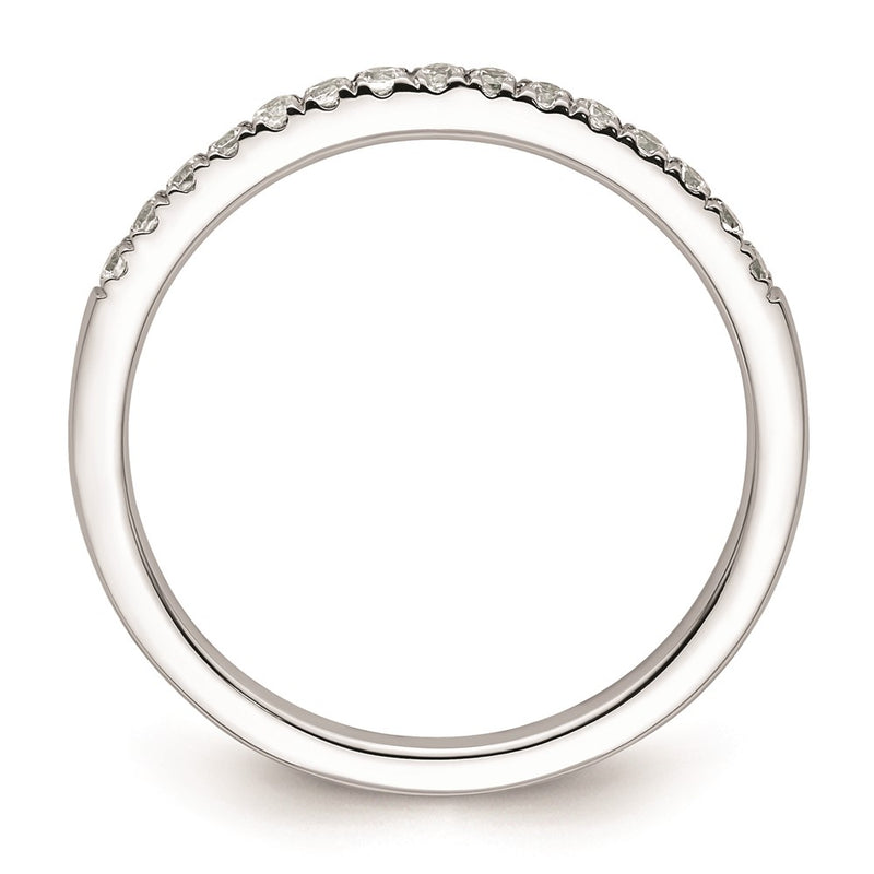 14k White Gold Real Diamond Wedding Band