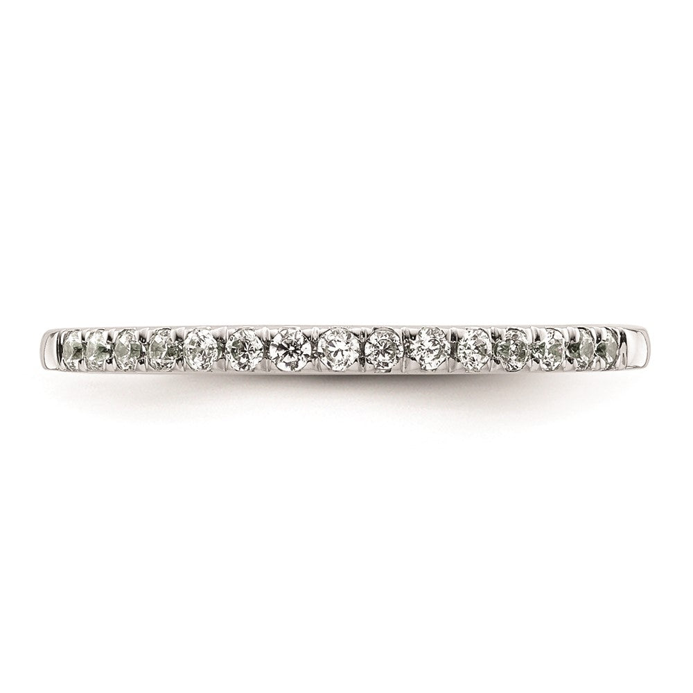 0.18ct. CZ Solid Real 14k White Gold Wedding Wedding Band Ring