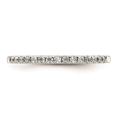 0.18ct. CZ Solid Real 14k White Gold Wedding Wedding Band Ring