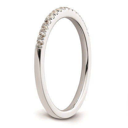 0.18ct. CZ Solid Real 14k White Gold Wedding Wedding Band Ring