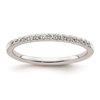 0.18ct. CZ Solid Real 14k White Gold Wedding Wedding Band Ring
