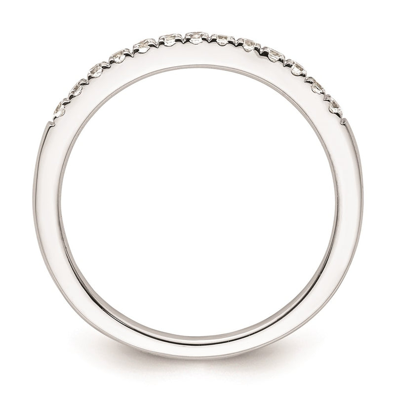 14k White Gold Real Diamond Wedding Band