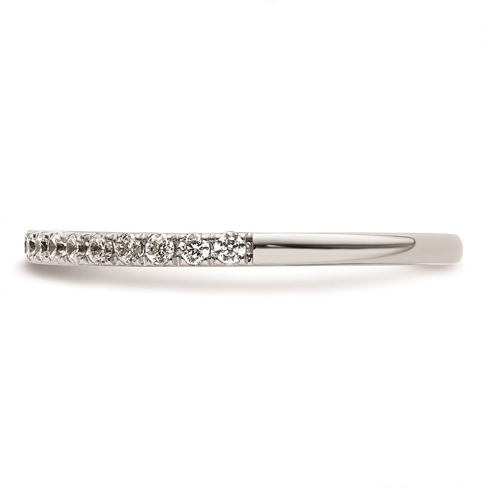 0.23ct. CZ Solid Real 14k White Gold Wedding Wedding Band Ring