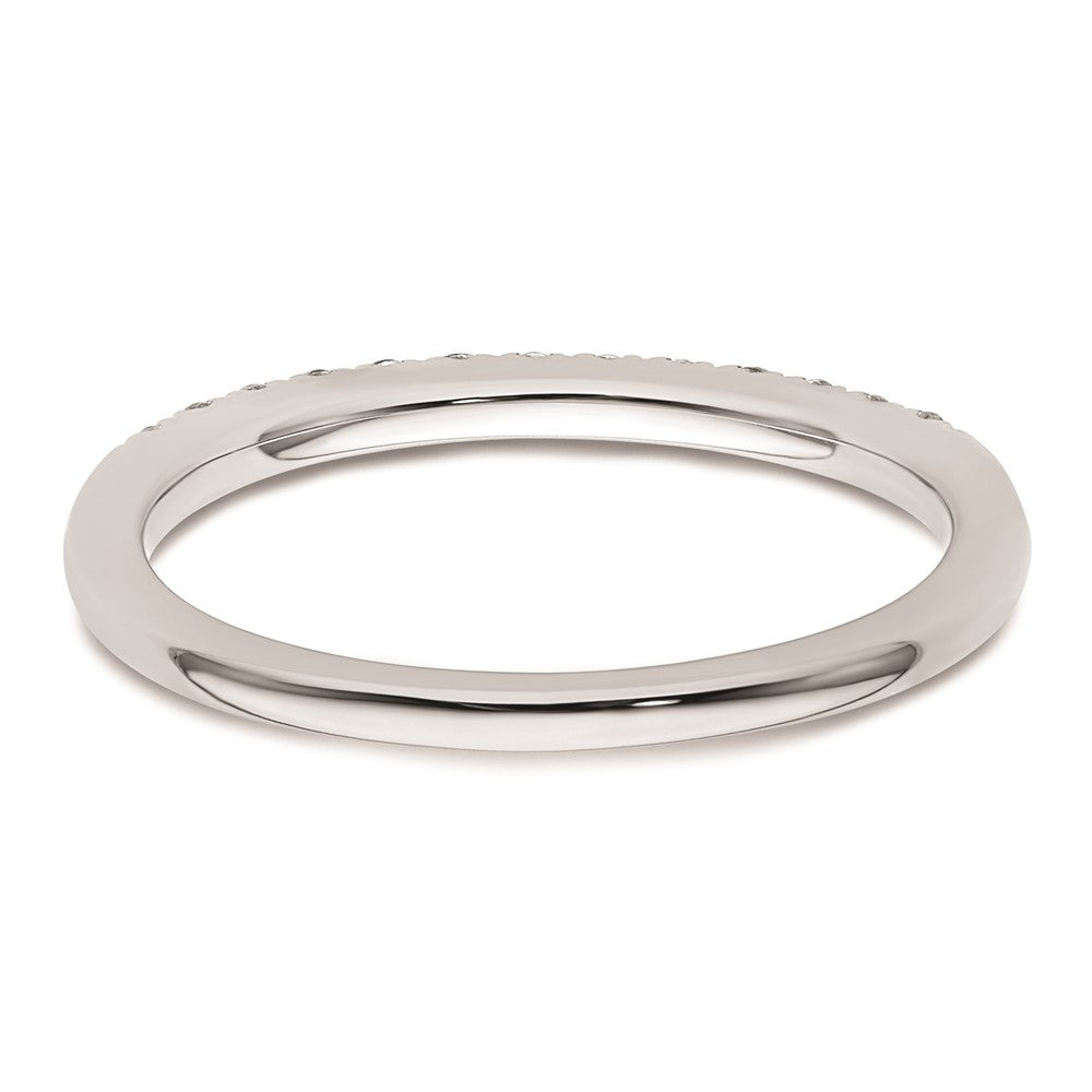 0.23ct. CZ Solid Real 14k White Gold Wedding Wedding Band Ring