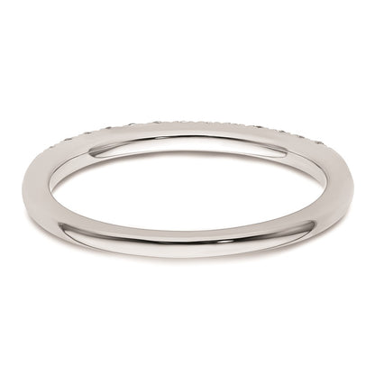 0.23ct. CZ Solid Real 14k White Gold Wedding Wedding Band Ring
