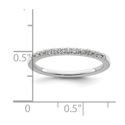 0.23ct. CZ Solid Real 14k White Gold Wedding Wedding Band Ring