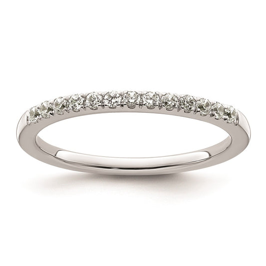 0.23ct. CZ Solid Real 14k White Gold Wedding Wedding Band Ring