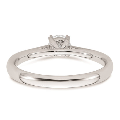 0.33ct. CZ Solid Real 14k White Gold Round Solitaire Engagement Ring Engagement Polished
