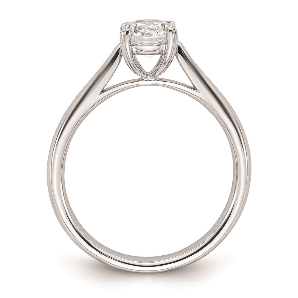 0.75ct. CZ Solid Real 14k White Gold Round Solitaire Engagement Ring Engagement Polished