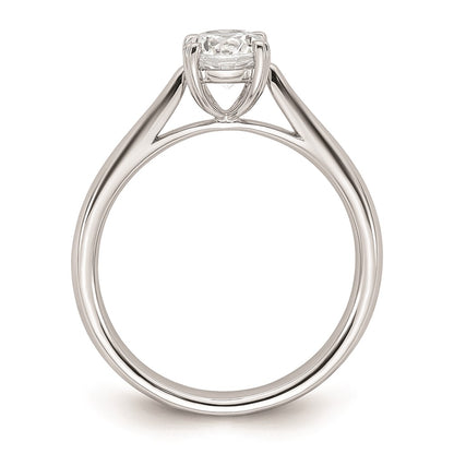 0.75ct. CZ Solid Real 14k White Gold Round Solitaire Engagement Ring Engagement Polished