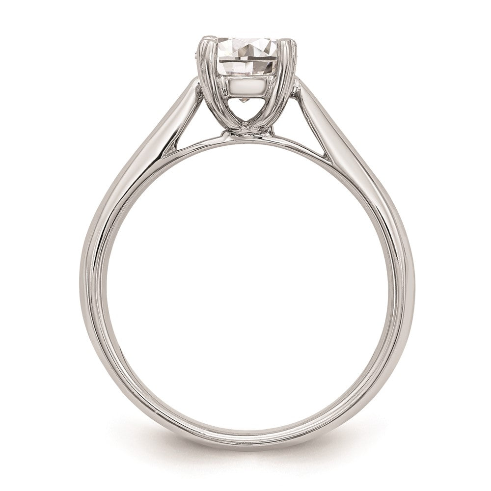 1.00ct. CZ Solid Real 14k White Gold Round Solitaire Engagement Ring Engagement Polished