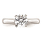 1.25ct. CZ Solid Real 14k White Gold Round Solitaire Engagement Ring Engagement Polished
