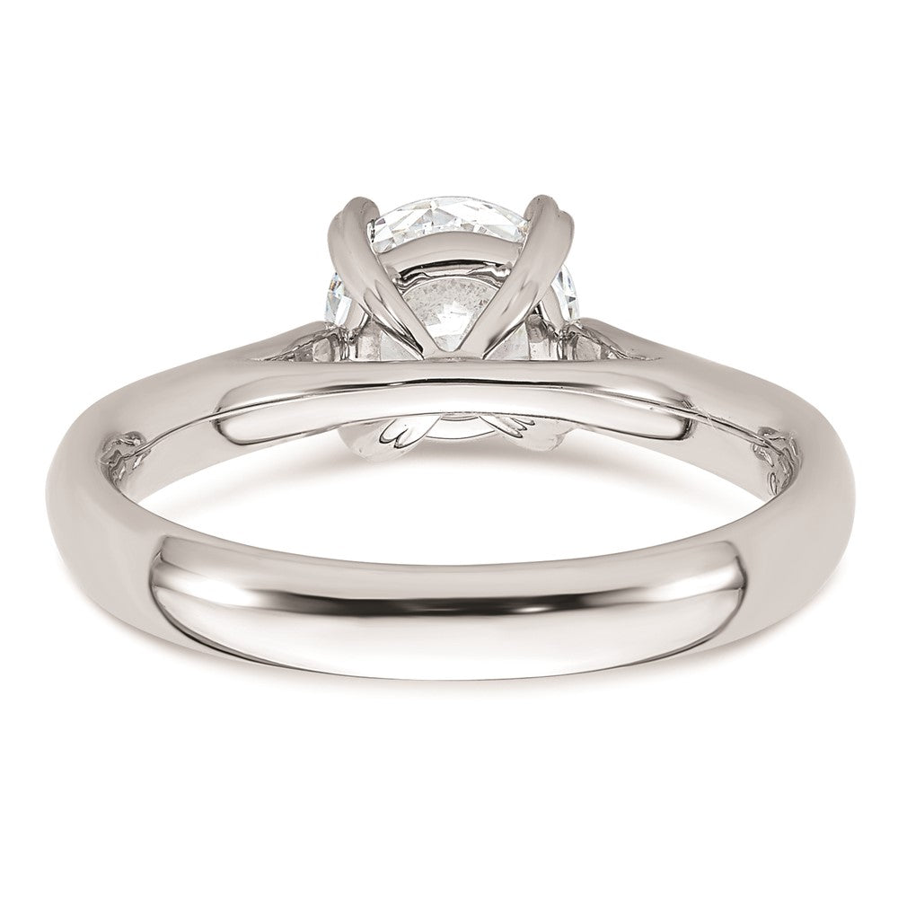 1.25ct. CZ Solid Real 14k White Gold Round Solitaire Engagement Ring Engagement Polished