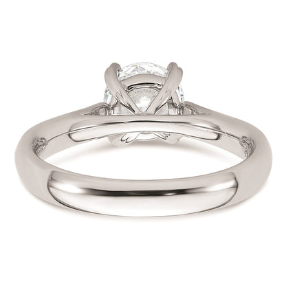 1.25ct. CZ Solid Real 14k White Gold Round Solitaire Engagement Ring Engagement Polished