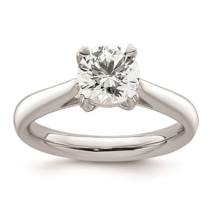 1.25ct. CZ Solid Real 14k White Gold Round Solitaire Engagement Ring Engagement Polished