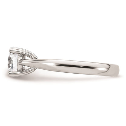 1.50ct. CZ Solid Real 14k White Gold Round Solitaire Engagement Ring Engagement Polished