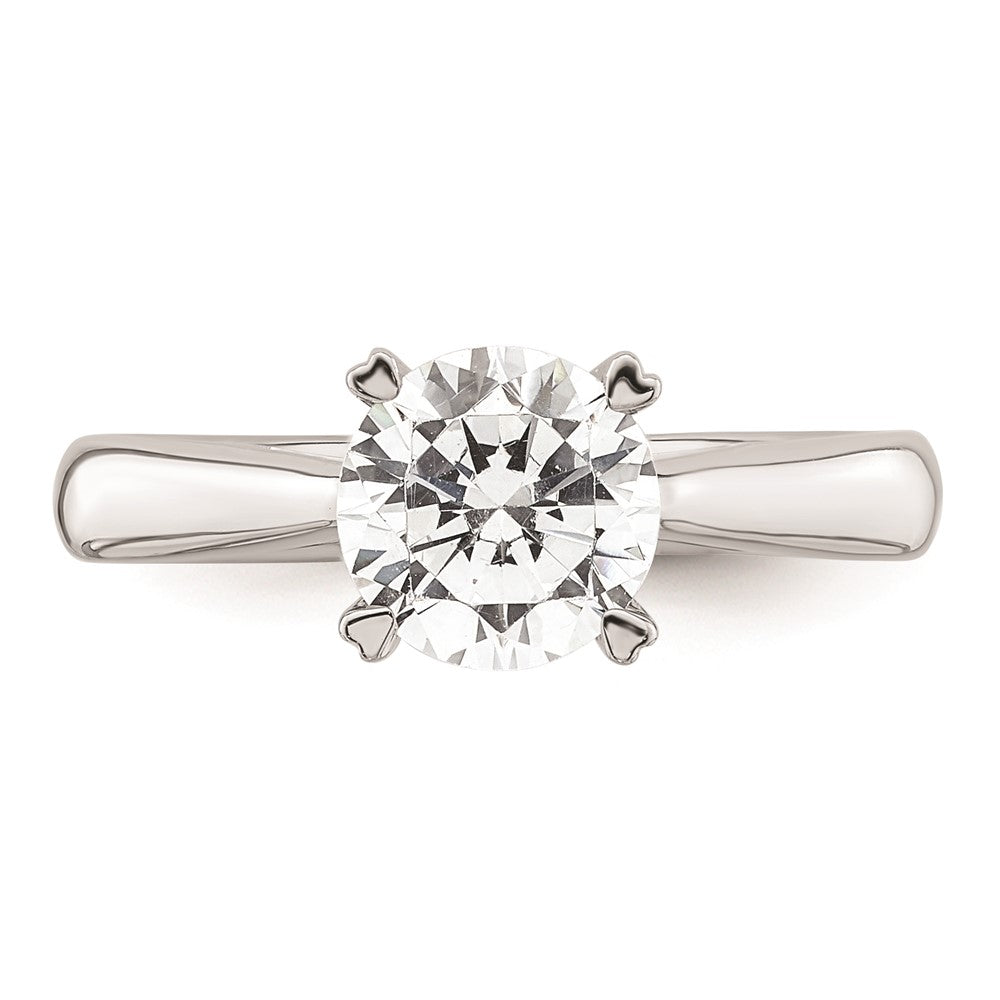 1.50ct. CZ Solid Real 14k White Gold Round Solitaire Engagement Ring Engagement Polished