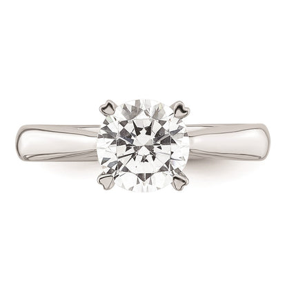 1.50ct. CZ Solid Real 14k White Gold Round Solitaire Engagement Ring Engagement Polished