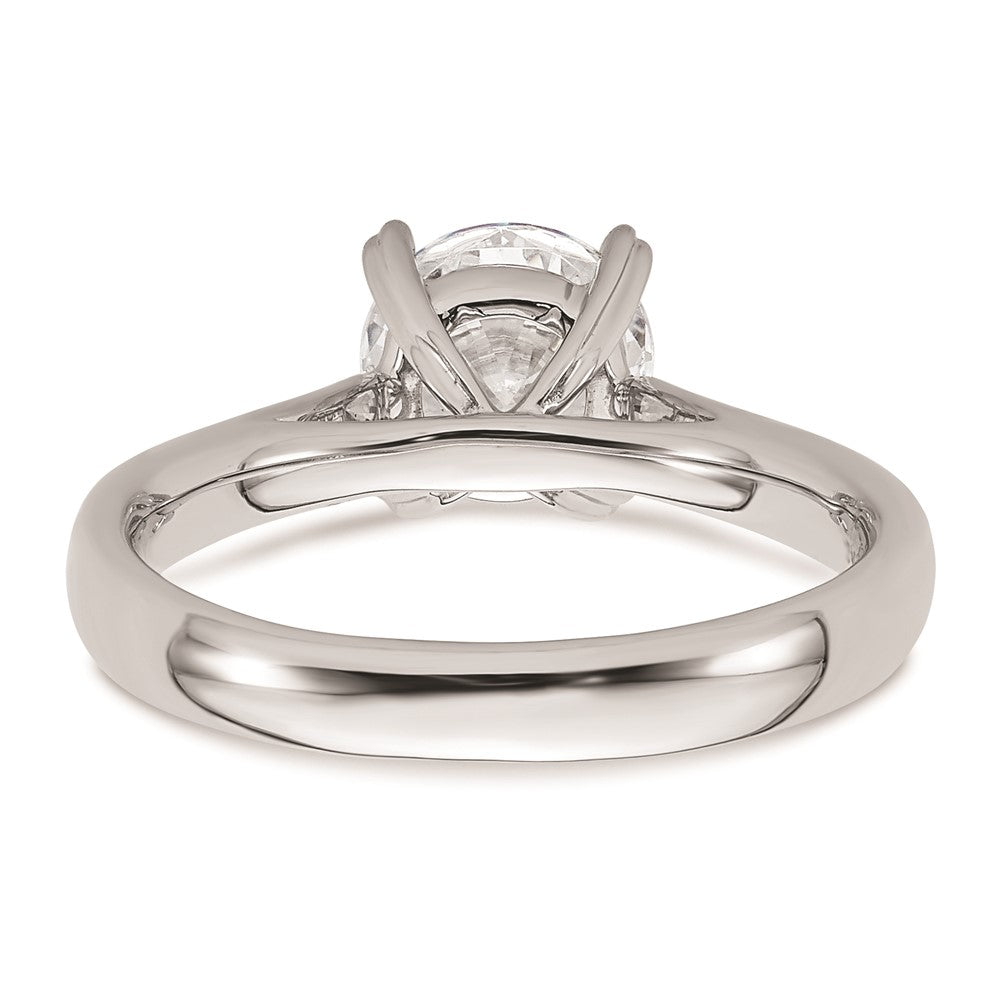 1.50ct. CZ Solid Real 14k White Gold Round Solitaire Engagement Ring Engagement Polished