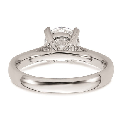 1.50ct. CZ Solid Real 14k White Gold Round Solitaire Engagement Ring Engagement Polished