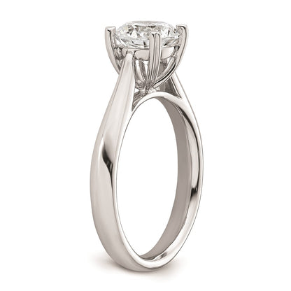 1.50ct. CZ Solid Real 14k White Gold Round Solitaire Engagement Ring Engagement Polished