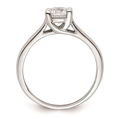 0.50ct. CZ Solid Real 14k White Gold Solitaire Engagement Ring