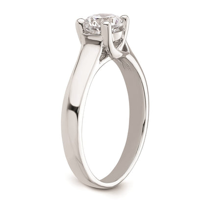 0.50ct. CZ Solid Real 14k White Gold Solitaire Engagement Ring