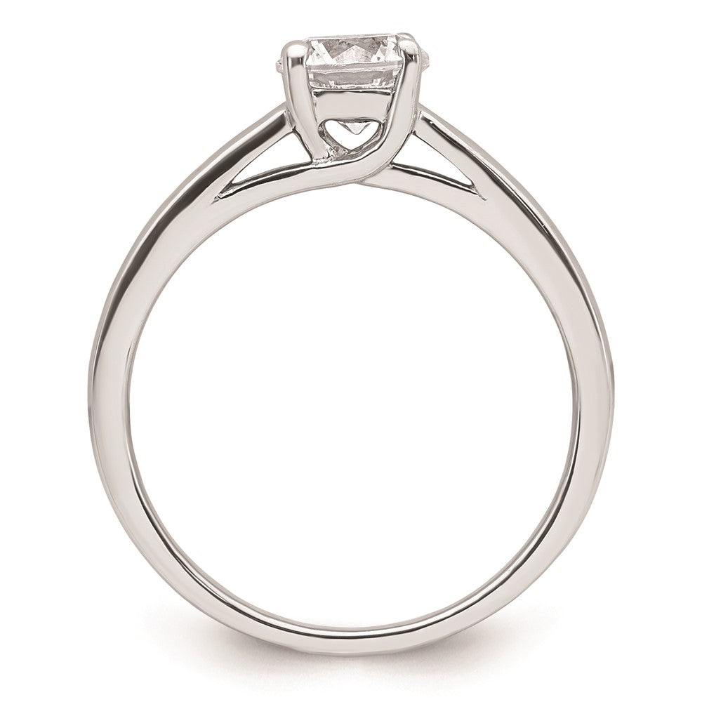 0.75ct. CZ Solid Real 14k White Gold Solitaire Engagement Ring