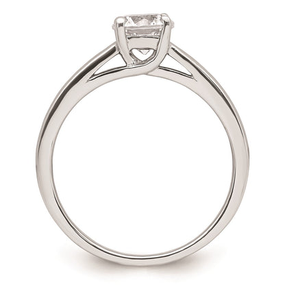 0.75ct. CZ Solid Real 14k White Gold Solitaire Engagement Ring