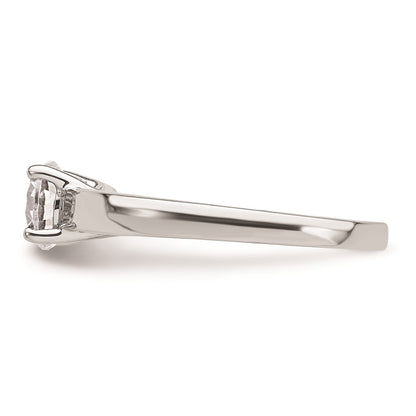 0.75ct. CZ Solid Real 14k White Gold Solitaire Engagement Ring