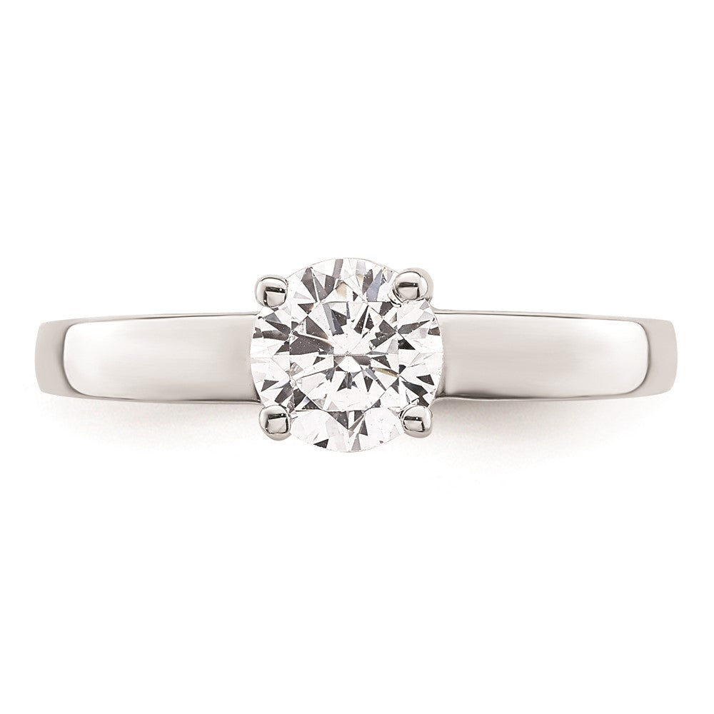 0.75ct. CZ Solid Real 14k White Gold Solitaire Engagement Ring